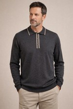 Polo BRUNELLO CUCINELLI in cashmere colore grigio, taglia 54 (2XL)