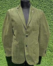 L.B.M. 1911 Lubiam Limited Edition Olive Green Cotton Blazer Size 50 R Italy