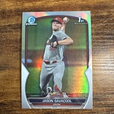 2023 1st Bowman Chrome Refractor Jason Savacool RC #BDC-200 St. Louis Cardinals