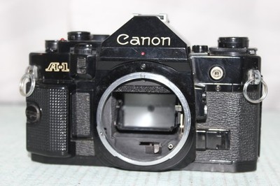 [ Exc ++ ] Canon A-1 Black 35mm Film Camera Body From Japan
