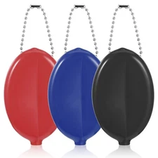 3 Pieces Squeeze Coin Purse Plastic Coin Purse 2 X 3 Inches Small Change Purs...