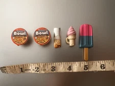 Mini Brands Mix Bag of 5, Ramen, Ice Cream, Burrito