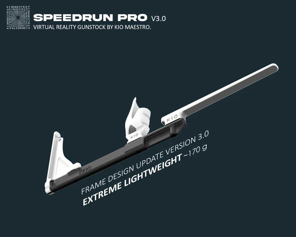 SPEEDRUN PRO V3 VR Gunstock - Meta Oculus Quest 3 / Quest 2 / Quest Pro - Image 2 of 4