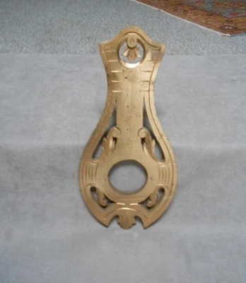 Ancien ornement Plaque déco en bois doré 40 cm H - Photo 1/4