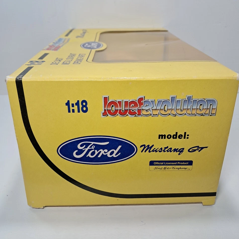 1994 Yellow Ford Mustang GT Model, 1:18 Jouefevolution Diecast #3103 In Box - Image 3 of 4