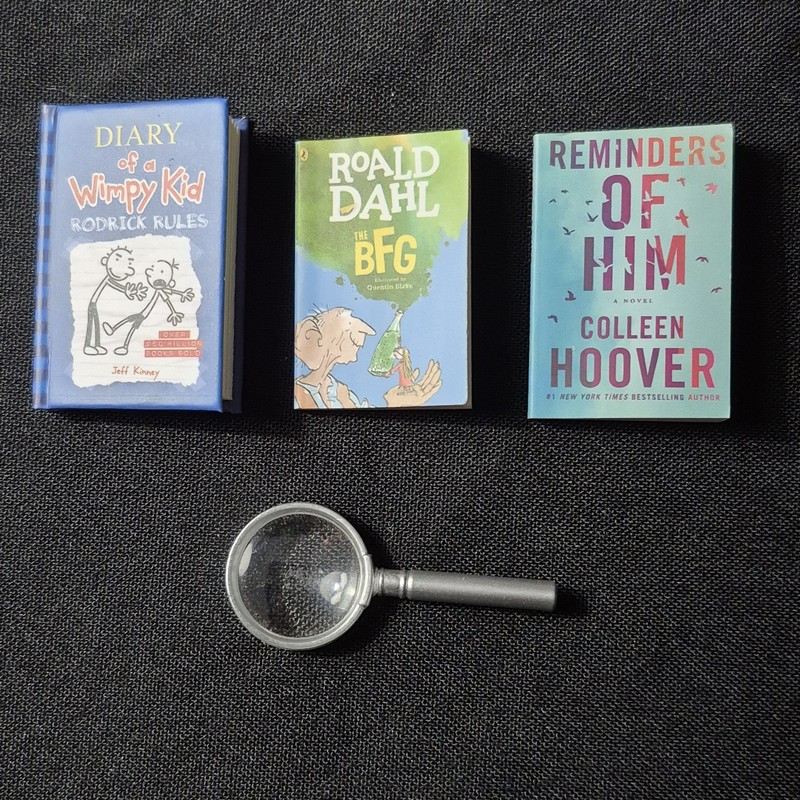 Mini Brands Books Lot of 3 Plus Magnify Glass