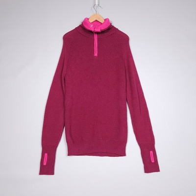 Ulvang Rav Sweater 1/3 zip Wool High/Turtle Neck Unisex XL