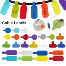 Cable Labels, Multi-Color Write On Cord Labels Wire Tags for Electronics