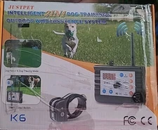 JUSTPET Intelligent Dog Wireless Fence Training Collar 2-in-1 System K6
