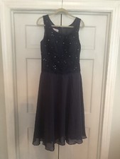 Tea-length Chiffon Dress with Sequins