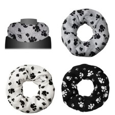 Lavorato Maglia Morbido Caldo Zampe Sciarpa Tubolare IN Nero, Grigio O Bianco