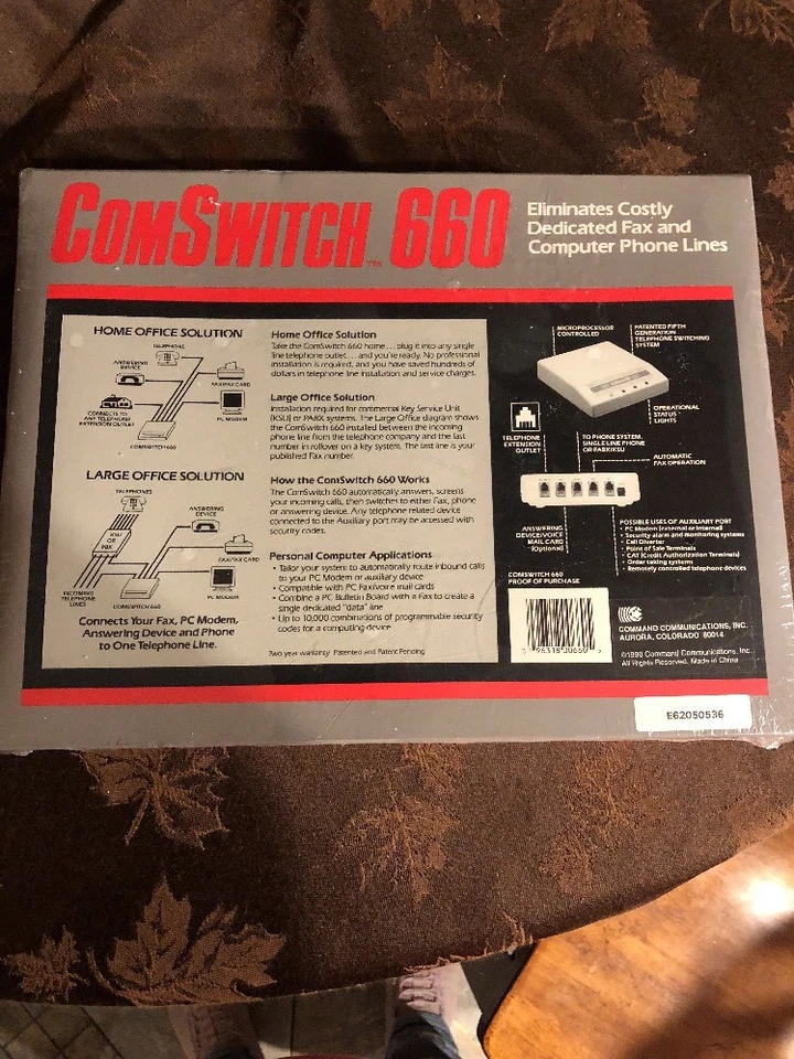 ComSwitch 660 Command Communications, 4 Port Sharing From 1 Single Phone Line! - Image 2 of 2