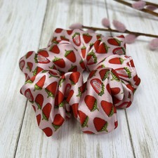 Pure silk scrunchies Mulberry silk strawberry hairties