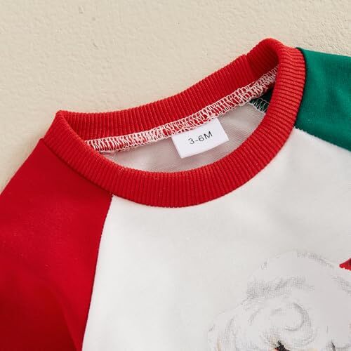 Infant Boy Girl Santa Romper Gingerbread Playsuit Long Sleeve 3-6 Months White - Bild 3 von 7