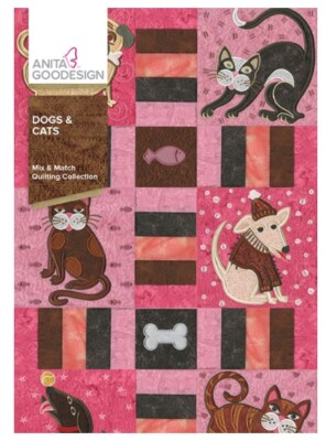 ANITA GOODESIGN - HUNDE & KATZEN - QUILTEN - MASCHINENSTICKMOTIVE USB PES