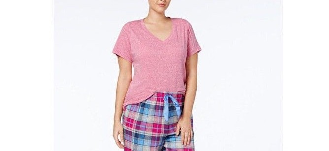 え。 Jenni by Jennifer Moore V-Neck Pajama Top Sleep T-Shirt 47902 Size