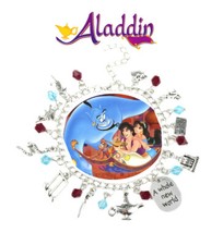 Disney Aladdin Charm Bracelet Movie Series Jewelry Multi Charms