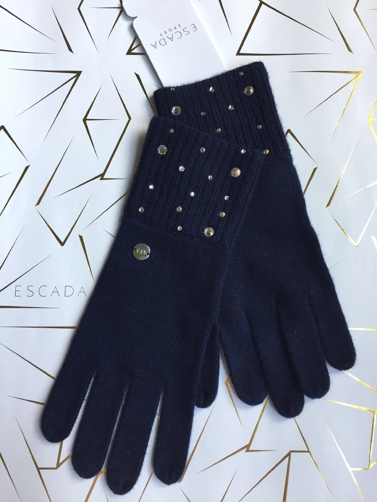 ESCADA Gloves Size: ONE SIZE fits all New SHIP FREE Wool / Cashmere Blend Knit