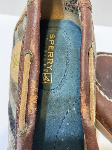 Sperry Womens Wedge Heel Leather and Fabric Laced Shoes Plaid Size 8.5 - Picture 2 of 7
