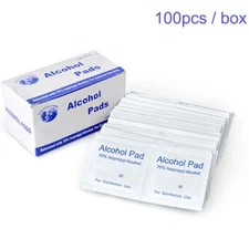 70% Disposable Alcohol Prep Pad Sterile Swabs Cleanser Wipes Cotton Nail Polish