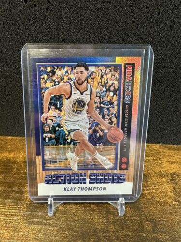 Klay Thompson 2019-20 Panini NBA Hoops Action Shots #23 GS Warriors Holo - Picture 1 of 2