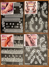 Mehndi/India/Arabic Temporary Tattoo Stencils Hand Foot Body Art - 8 Sheets 4