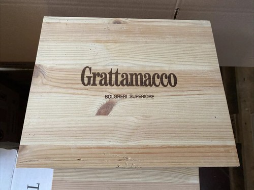 Cassetta Di Vino GRATTAMACCO BOLGHERI SUPERIORE 2014 VUOTA - Foto 2 di 6