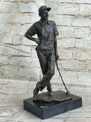 Golf Sammler Sportmemorabilien Bobby Jones Bronze Marmor Statue Golfer Verkauf
