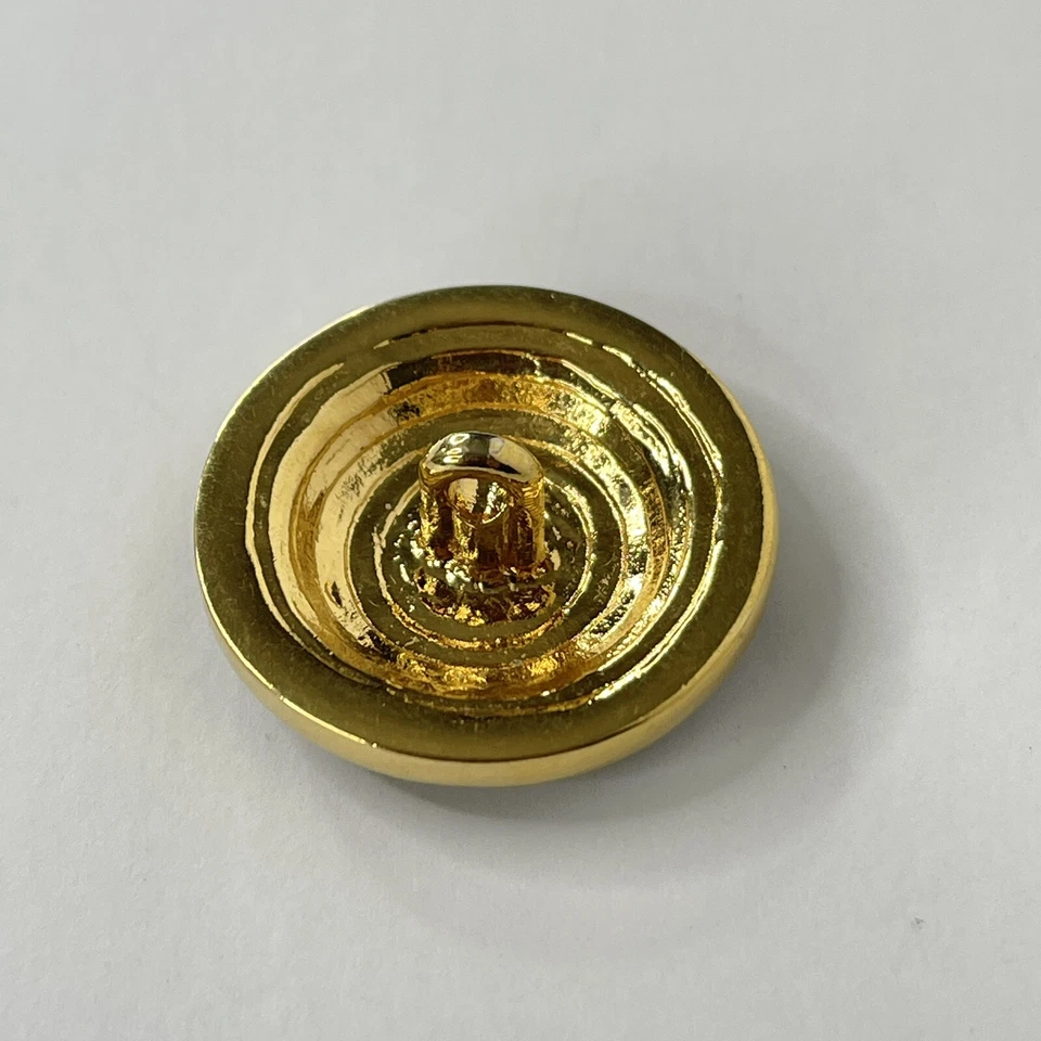 St. John Buttons Classic 24k Pl & Black Enamel Shank Button - Image 3 of 3