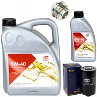 MotoröL Set 5W-40 6 Liter + ÖLfilter SM 122 + Schraube FüR VW Transporter IV Bus