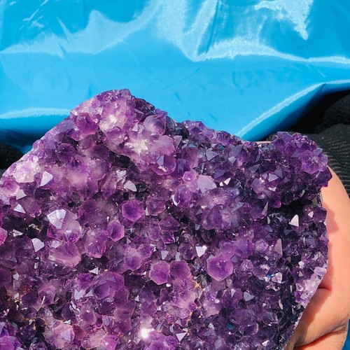 2.79LB Top Natural Amethyst Uruguay Cave Crystal Cluster Gemstone Geode Healing - Picture 11 of 15