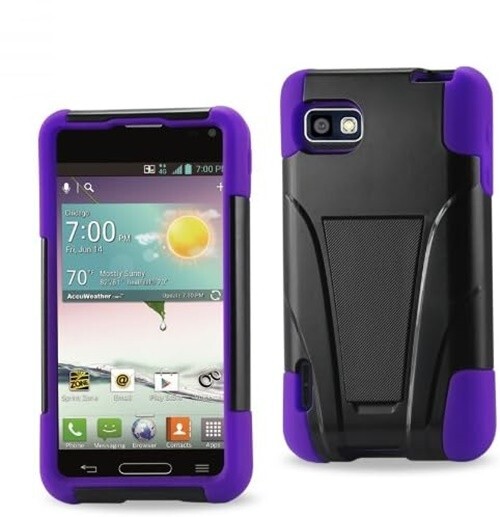 Reiko Premium Hybrid Case for LG Optimus F3/LS720, Purple/Black | eBay