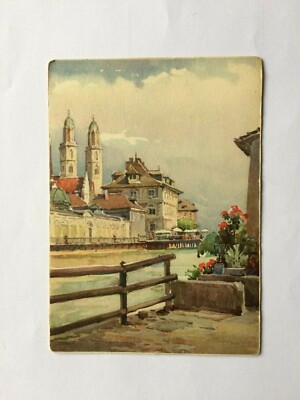 Seltene Vintage Postkarte Zürich Schweiz von Marc, Nicolas Markovitch nt Stehli
