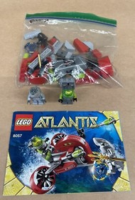LEGO Atlantis 8057 Wreck Raider 2 Minifigures 64 Pieces No Box Pre-Owned