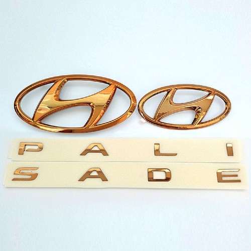 H or Palisade Logo Tuning Rose Gold Emblem for 2019 2020 Hyundai ...