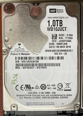 1TB 2,5'' SATA Festplatte vorinstalliert Apple für iMac, MacBook Pro, Mac Mini