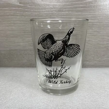 Vintage Hazel Atlas Wild Turkey Glass 4.5”