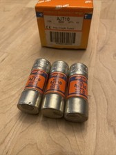 Gould Shawmut AJT10 Fuse 10 Amp 600VAC Time Delay Class J Amp-Trap 2000 Lot of 3