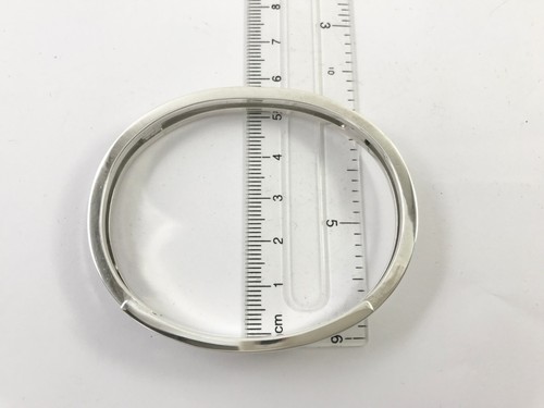 925 Sterling Silber Armreif mit Scharnier und ID-Schild. 6,9" / 17,5 cm, 37~39 g - Bild 12 von 15
