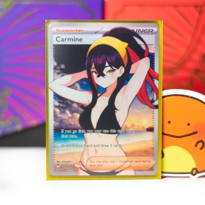 Carmine Full Art Goddess Story Pokemon Waifu Trading Card Holofoil | eBay