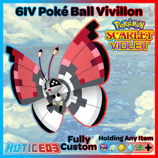 Pokeball VIVILLON 6IV - Pokemon SCARLET and VIOLET - lv100 +EVs Rare Form