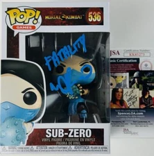 DANIEL PESINA SIGNED SUB ZERO FUNKO POP VINYL 536 MORTAL KOMBAT AUTOGRAPH JSA 73