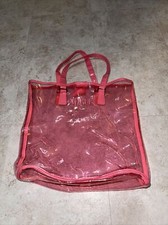 Vogue Promo Tote Bag  (transparent Pink Clear Shoulder Bag Handbag Beach)