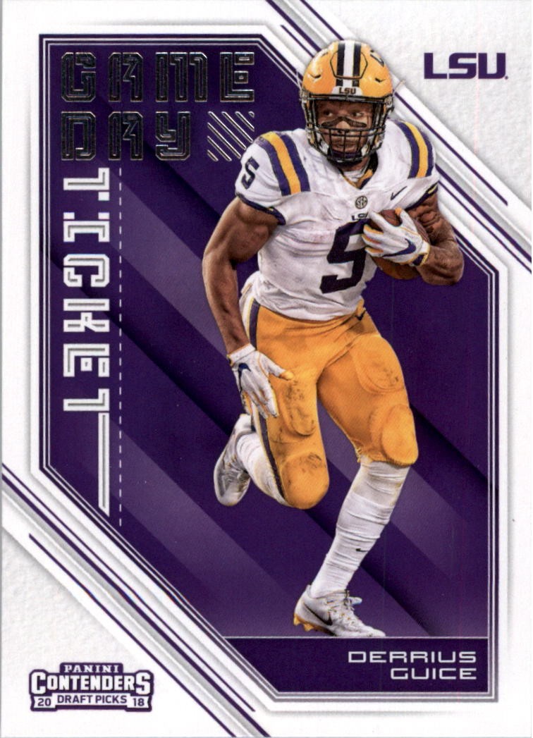 Derrius Guice Panini Contenders Draft Picks Game Day Ticket #6 Base