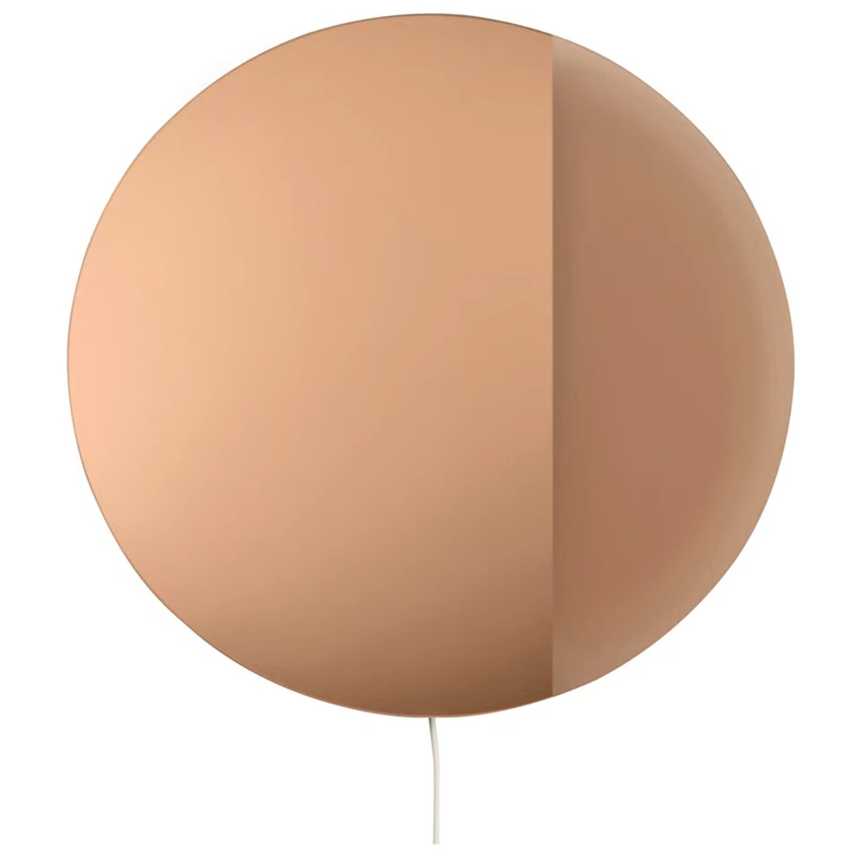 IKEA VARMBLIXT LED Wall/Mirror Lamp – Dimmable Bronze Colour Round - Image 2 of 4
