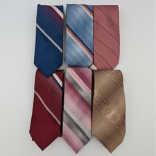 VTG Wembley Polysilk Wemsilk Tie Lot 6 Luxury Striped Medallion 70s 80s Mix