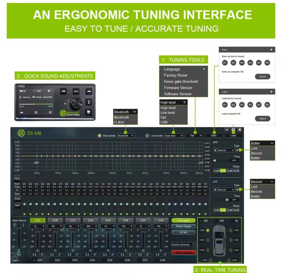 NUEVO AMPLIFICADOR DSP Plus 8 Ch entrada 8 Ch salida 50W por canal envío gratuito Foto 3 de 3