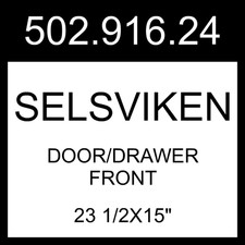 IKEA SELSVIKEN Door/drawer Front High Gloss Black 23 1/2x15" 502.916.24