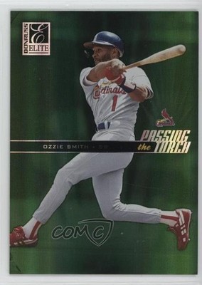 2004 Donruss Elite Passing the Torch Green /500 Ozzie Smith #PT-23 HOF 04br