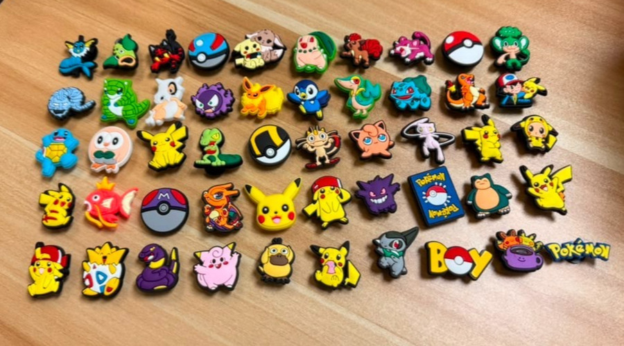 50PCS Pokémon Charms Set Cartoon Character Charms Collection